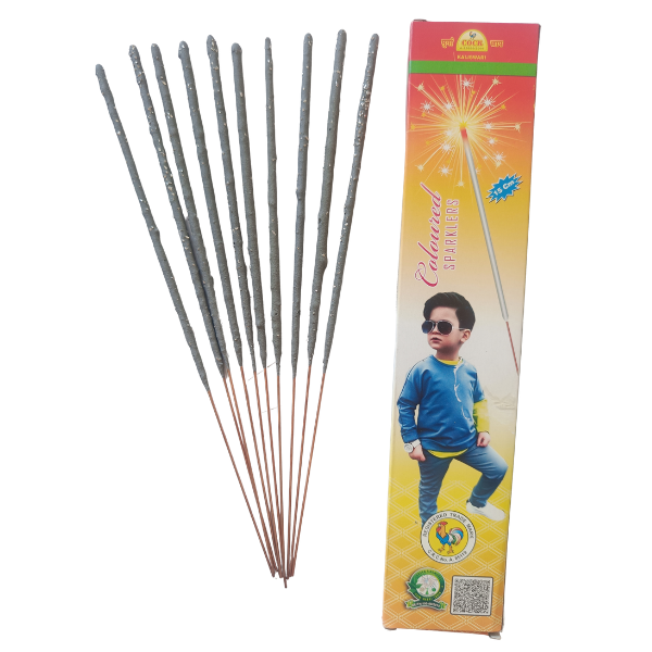 Buy 15 CM Coloured Sparklers by Cock Fireworks Inner